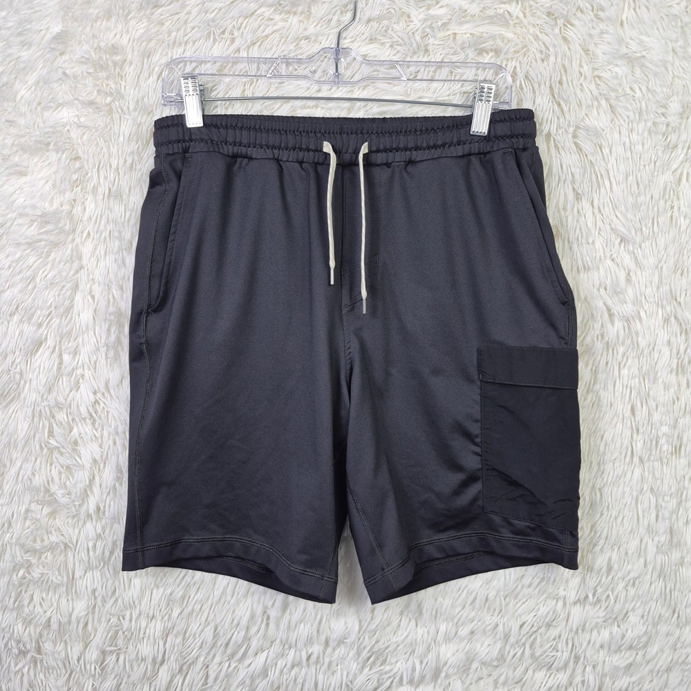 Vuori Mens Trail Runner Cargo Athletic Shorts Black V3049 Size S